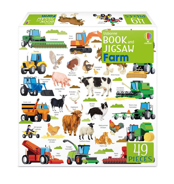 Usborne Book & Jigsaw - Farm 49pc