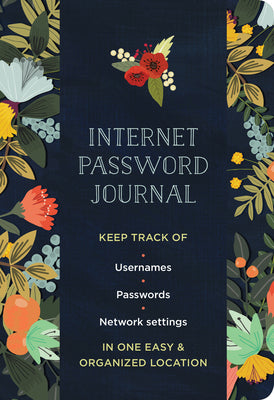 Internet Password Book - Modern Floral