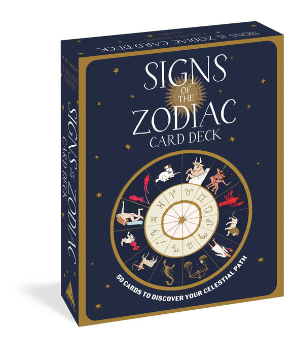 Signs of the Zodiac Card Deck: 50 Cards to Discover Your Celestial Path - Carlota Santos
