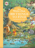 Book cover of '100 Things to Find in the Hundred Acre Wood' featuring Winnie the Pooh and friends.