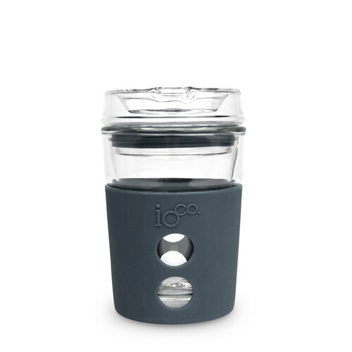 IOco Reusable Glass Coffee Travel Cups - assorted sizes/colours