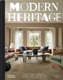 Book cover of 'Modern Heritage' with a living room interior design.