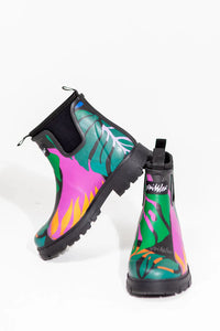 Gumboots - Scribbler Carnaval waterproof ankle gumboots