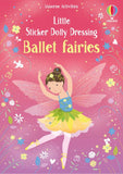 Book cover of 'Little Sticker Dolly Dressing Ballet Fairies' with a fairy character on a pink background.