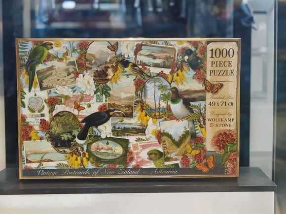 Wolfkamp & Stone - New Zealand Vintage Postcards - 1000 Pce Puzzle