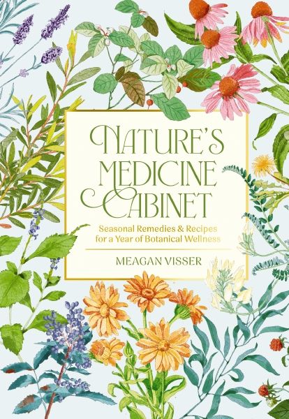 Book cover of 'Nature's Medicine Cabinet' with floral design