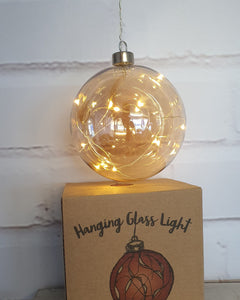 Dark Champagne Sphere Hanging Glass Light