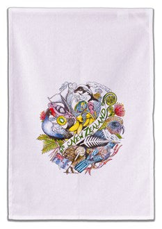 NZ Montage - Tea Towel