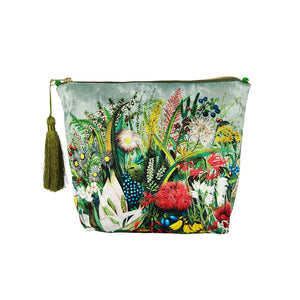 NZ Native Flowers - Velvet Cosmetic Bag