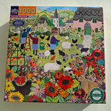 eeBoo - Village Orchard 1000pc Jigsaw Puzzle