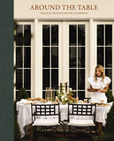 Book cover with a woman setting a table outdoors, titled 'Around the Table'.
