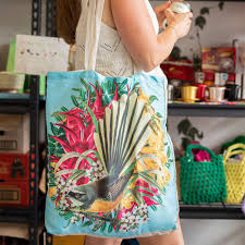 Botanical Fantail Shopping Bag