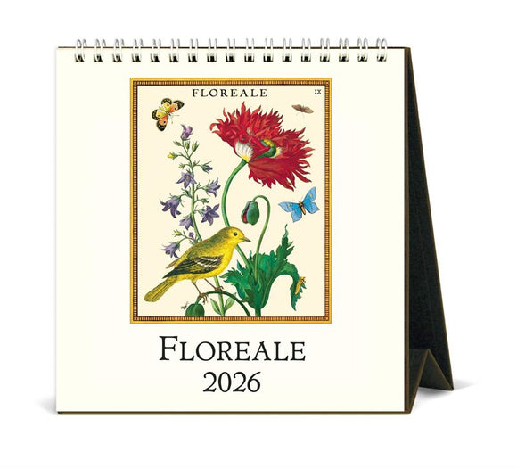 Floreale 2026 calendar with floral design on a white background