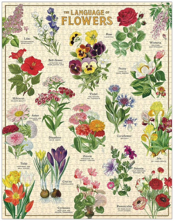 Cavallini & Co - Vintage Language of Flowers 1000 Pce - Vintage Puzzle