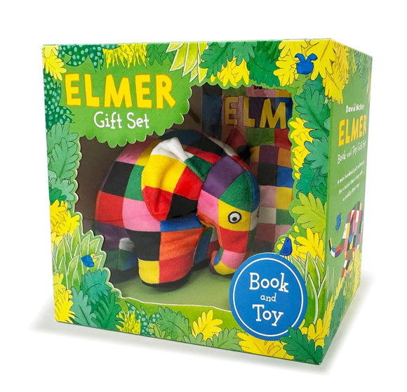 Elmer Gift Set: Hardback book and plush toy - David McKee