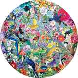 eeBoo - Paradise Garden 500pc Round Jigsaw Puzzle