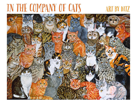 In the Company of Cats - Art by Ditz : 20 Notecards and Envelopes