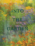 Book cover of 'Into the Garden' with a blurred garden background