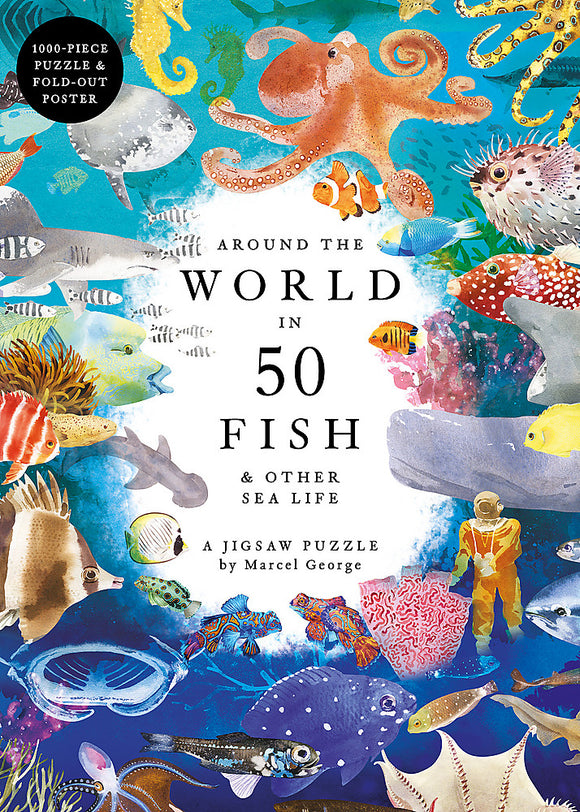Around the World in 50 Fish - 1000pc Puzzle