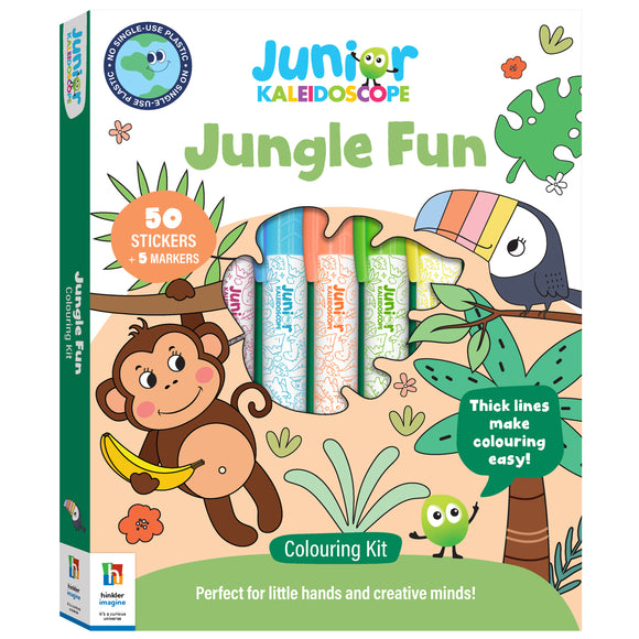 Junior Kaleidoscope Colouring Kit - Jungle Fun
