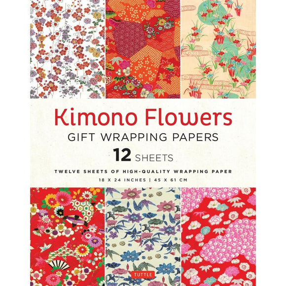 Gift Wrap - Kimono Flowers 12 sheets