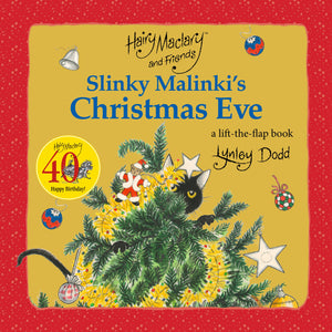 Slinky Malinki's Christmas Eve: A Lift the Flap Book - Lynley Dodd (board book)