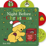 Book cover of 'Spot's Night Before Christmas' with a dog and Christmas elements.