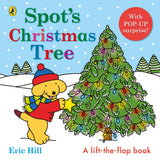 Book cover of 'Spot's Christmas Tree' with a pop-up surprise, featuring Spot the dog and a decorated tree.