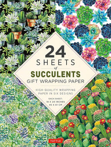 Gift Wrap - Succulents 24 sheets