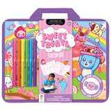 Kaleidoscope Colouring Set with Lap Desk featuring 'Sweet Treats' theme on a white background.