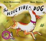 Book cover of 'The Detective Dog' with a dog illustration and colorful design.