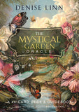 Book cover of 'The Mystical Garden Oracle' with butterflies and flowers.