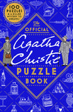Cover of 'The Official Agatha Christie Puzzle Book' with illustrations and text on a blue background.