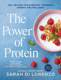 Book cover of 'The Power of Protein' with a bowl of protein-rich food on a blue background.