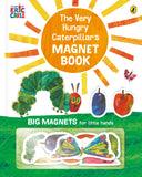 Book cover of 'The Very Hungry Caterpillar's Magnet Book' with a colorful caterpillar and magnets on a green background.