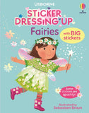 Book cover of 'Sticker Dressing Up Fairies' with a fairy character and Usborne logo.