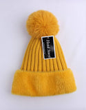 Hat - Wool, with Pom Pom and Fur Trim