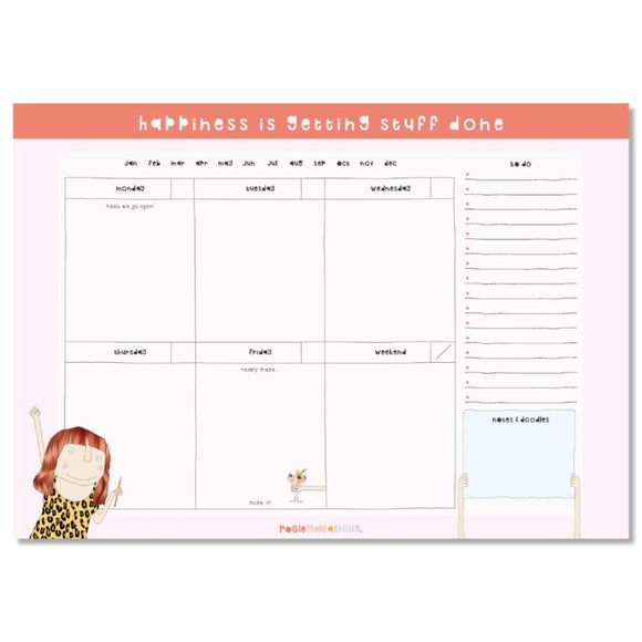 Rosie Made a Thing Desk Planner Pad - Happiness
