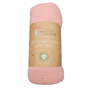 Lily & George - 100% Organic Cotton Muslin Assorted Colours