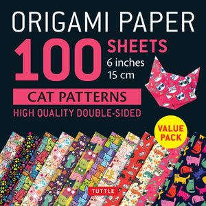 Origami Paper 100 sheets Cat Patterns 6" (15 cm): Tuttle Origami Paper