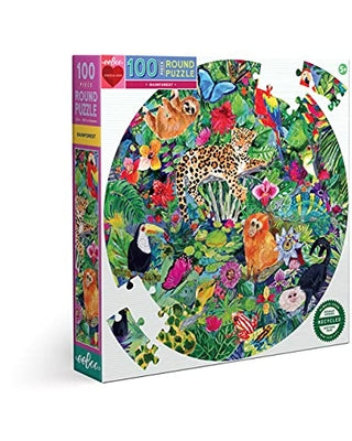 Eeboo - Rainforest Round 100 Pce Puzzle